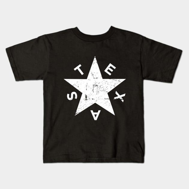 Distressed Lone Star of Texas Pride Kids T-Shirt by MeatMan